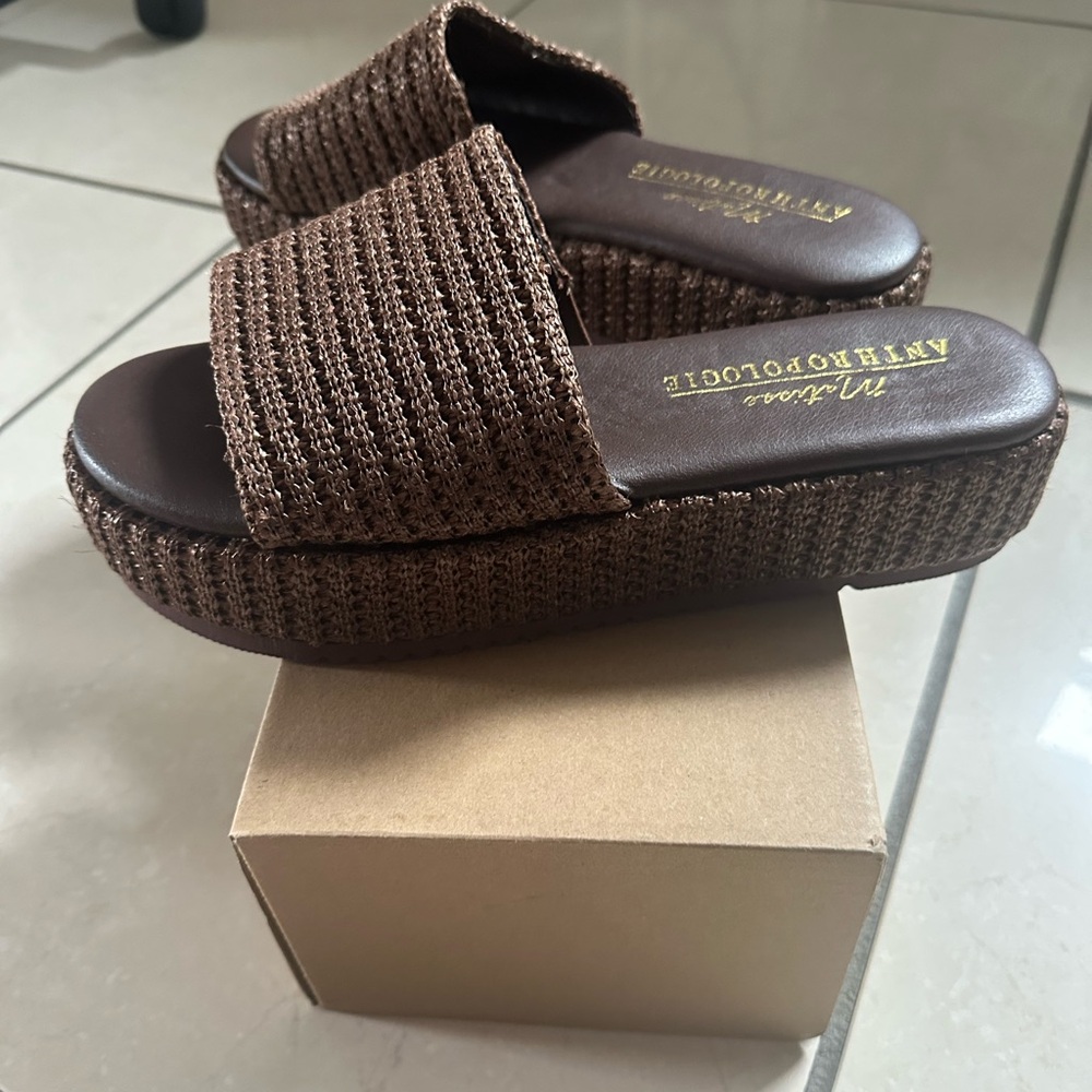 🆕 in Box Anthropologie Matisse Montego platform slides - Picture 6 of 9